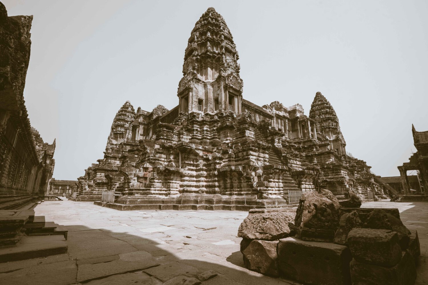 Angkor Wat was a historical and an old temple since century in Cambodia.